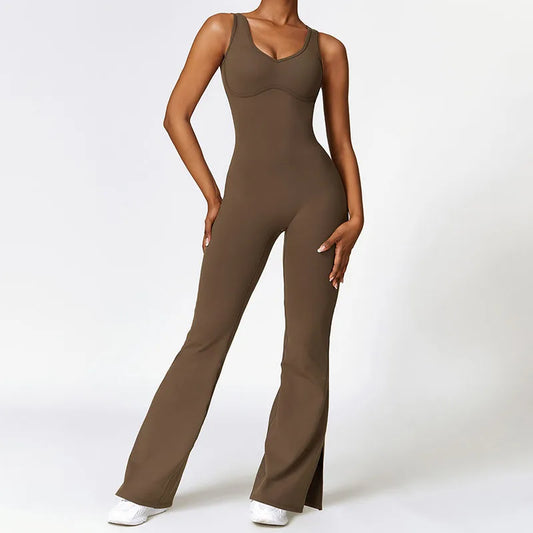 Yoga Jumpsuits Women Flared Pants Rompers Fitness