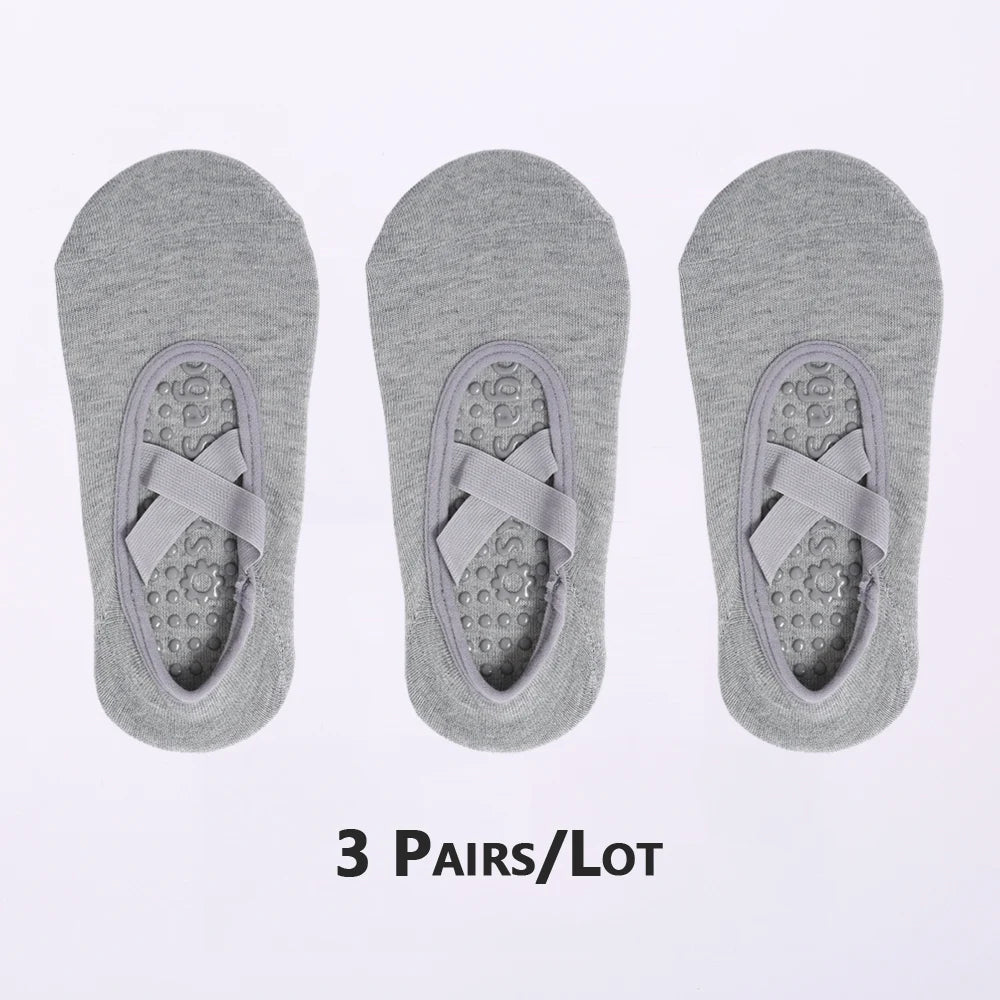 Yoga Socks for Women Fitness Ballet Dance Workout Sport Socks Slipper