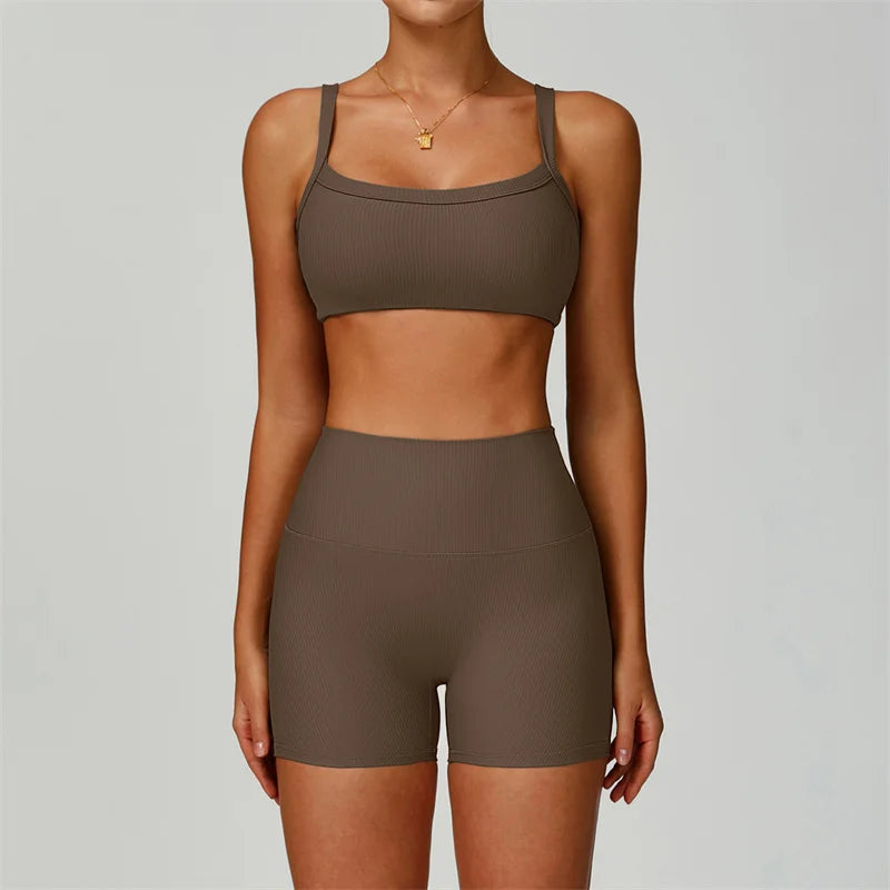 Seamless two piece set yoga
