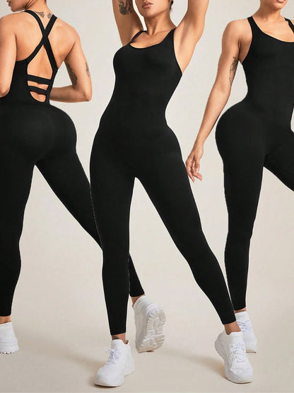 Seamless One Piece Yoga Workout Romper