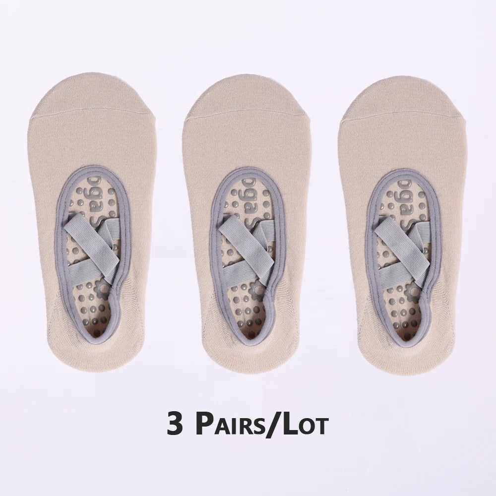 Yoga Socks for Women Fitness Ballet Dance Workout Sport Socks Slipper