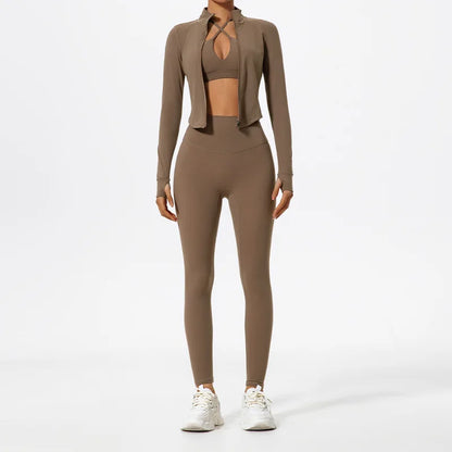 Solid Color Yoga Women's Outer Wear Sports High Waist