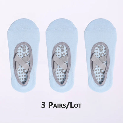 Yoga Socks for Women Fitness Ballet Dance Workout Sport Socks Slipper