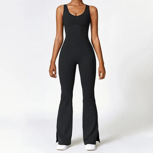 Yoga Jumpsuits Women Flared Pants Rompers Fitness