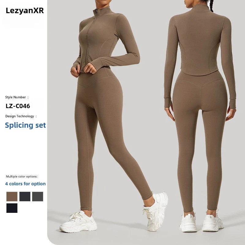 Solid Color Yoga Women's Outer Wear Sports High Waist