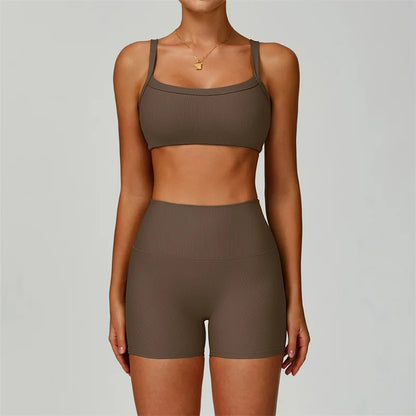 Seamless two piece set yoga